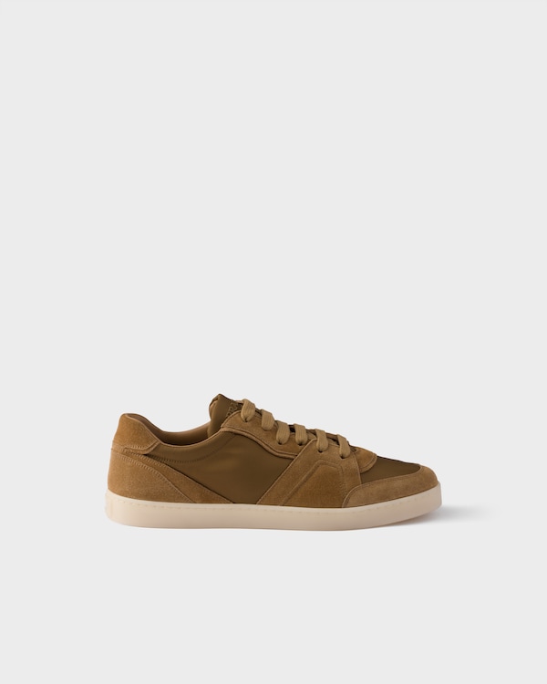 Suede and Re-Nylon sneakers - Cork Beige Suede and Re-Nylon sneakers - Cork Beige