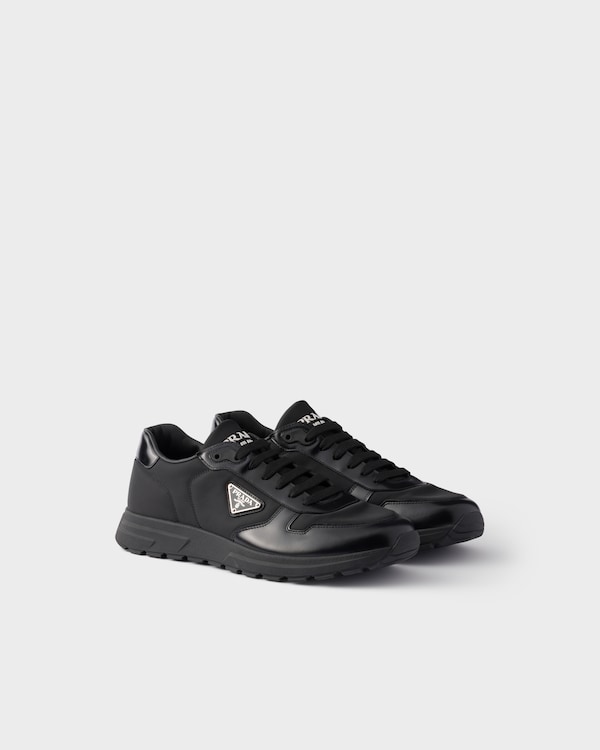 Prax Re-Nylon and leather sneakers Prax Re-Nylon and leather sneakers