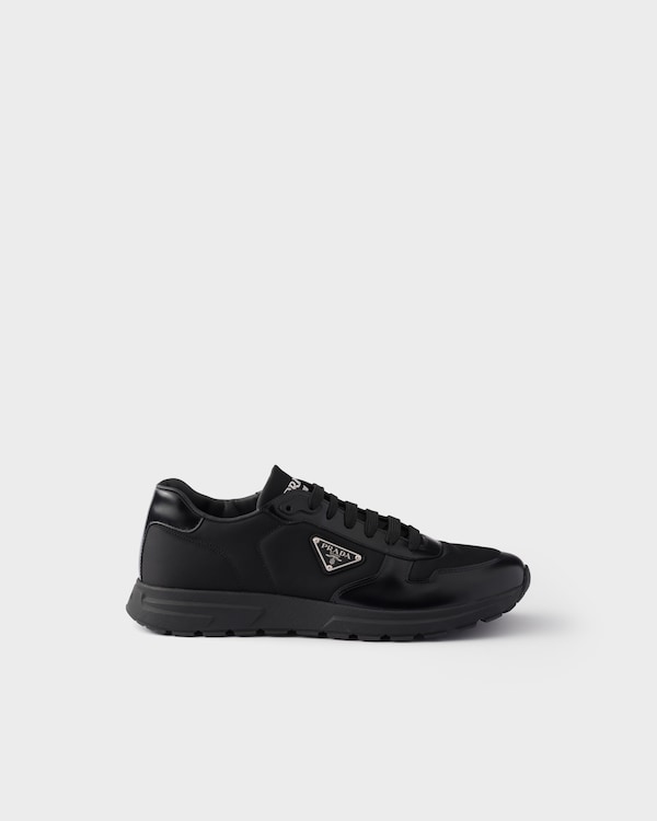 Prax Re-Nylon and leather sneakers Prax Re-Nylon and leather sneakers