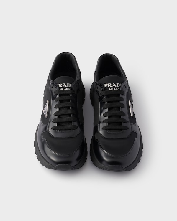 Prax Re-Nylon and leather sneakers Prax Re-Nylon and leather sneakers