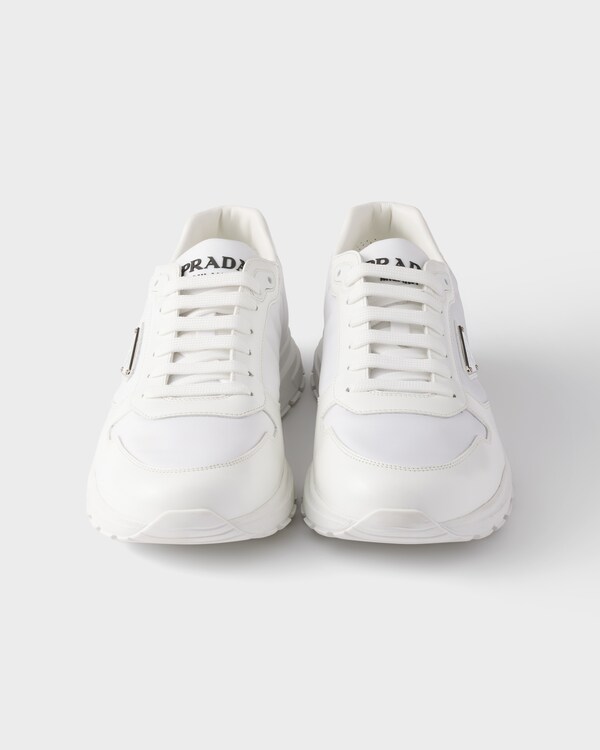 Prax Re-Nylon and leather sneakers Prax Re-Nylon and leather sneakers