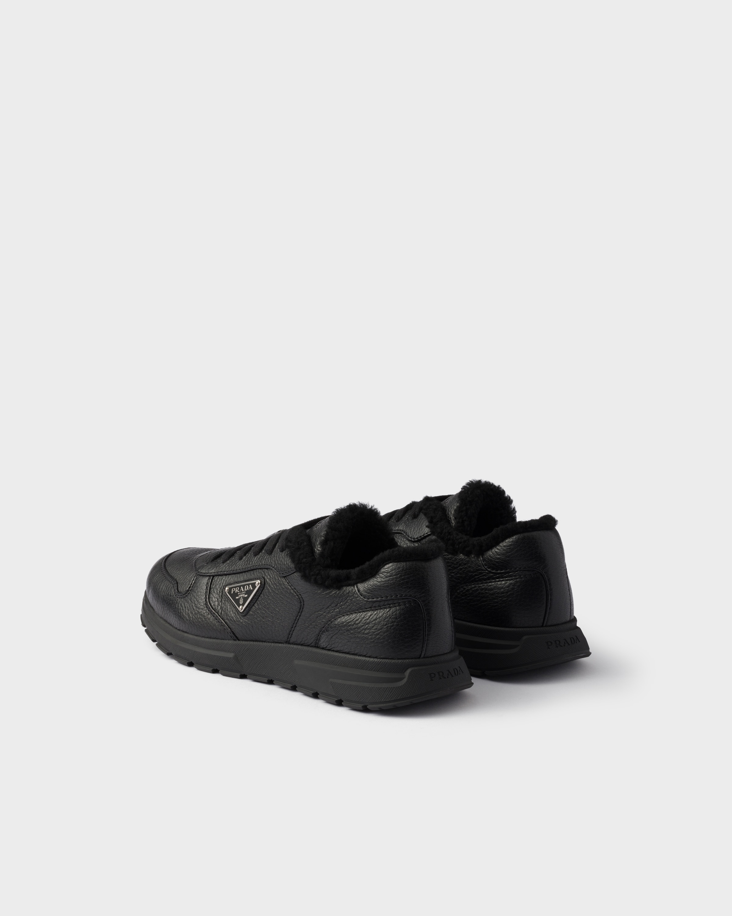 Black Prax Leather Sneakers | PRADA