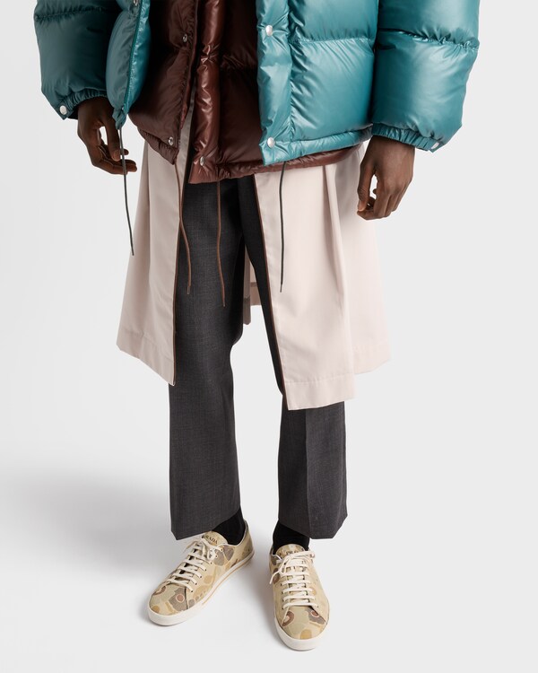 Laced floral print canvas sneakers Laced floral print canvas sneakers