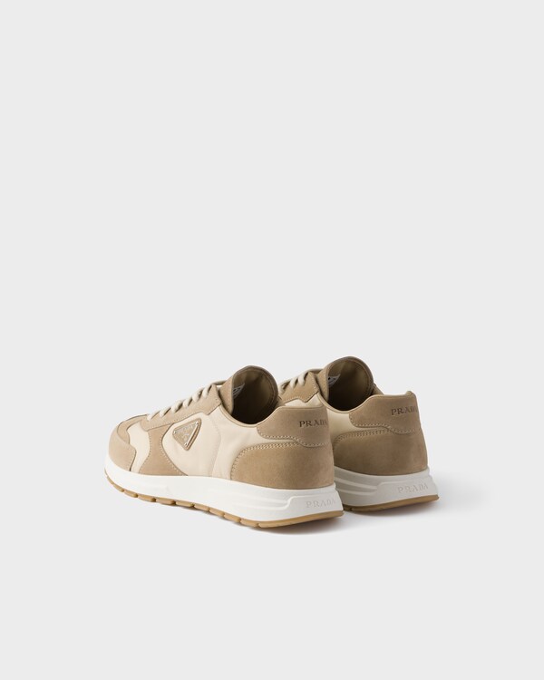 Prax suede and Re-Nylon sneakers - Desert/Ivory Prax suede and Re-Nylon sneakers - Desert/Ivory