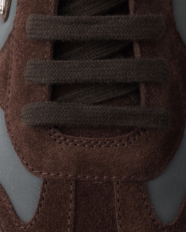 Prax suede and Re-Nylon sneakers - Dark Brown/Cast Iron Prax suede and Re-Nylon sneakers - Dark Brown/Cast Iron