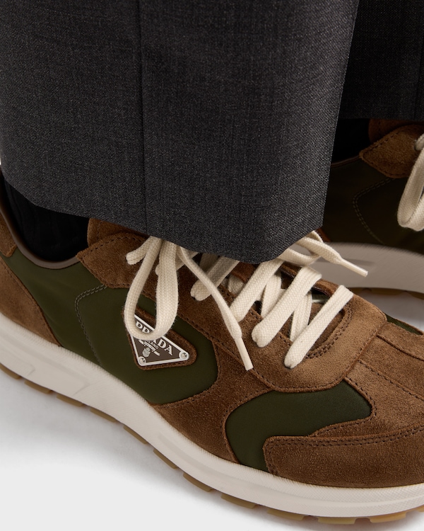 Prax suede and Re-Nylon sneakers Prax suede and Re-Nylon sneakers