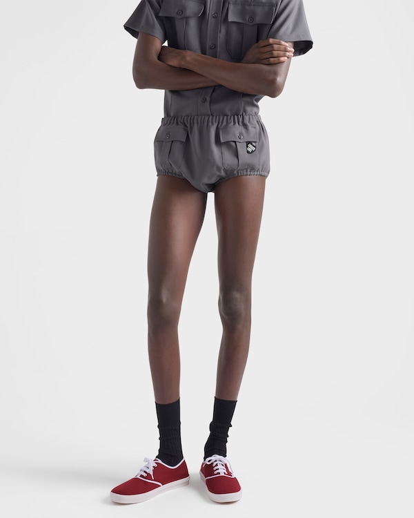 Drill fabric sneakers - Burgundy Drill fabric sneakers - Burgundy