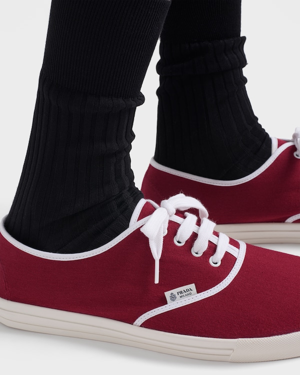 Drill fabric sneakers - Burgundy Drill fabric sneakers - Burgundy