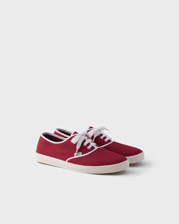 Drill fabric sneakers - Burgundy Drill fabric sneakers - Burgundy