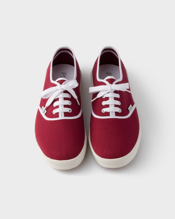 Drill fabric sneakers - Burgundy Drill fabric sneakers - Burgundy