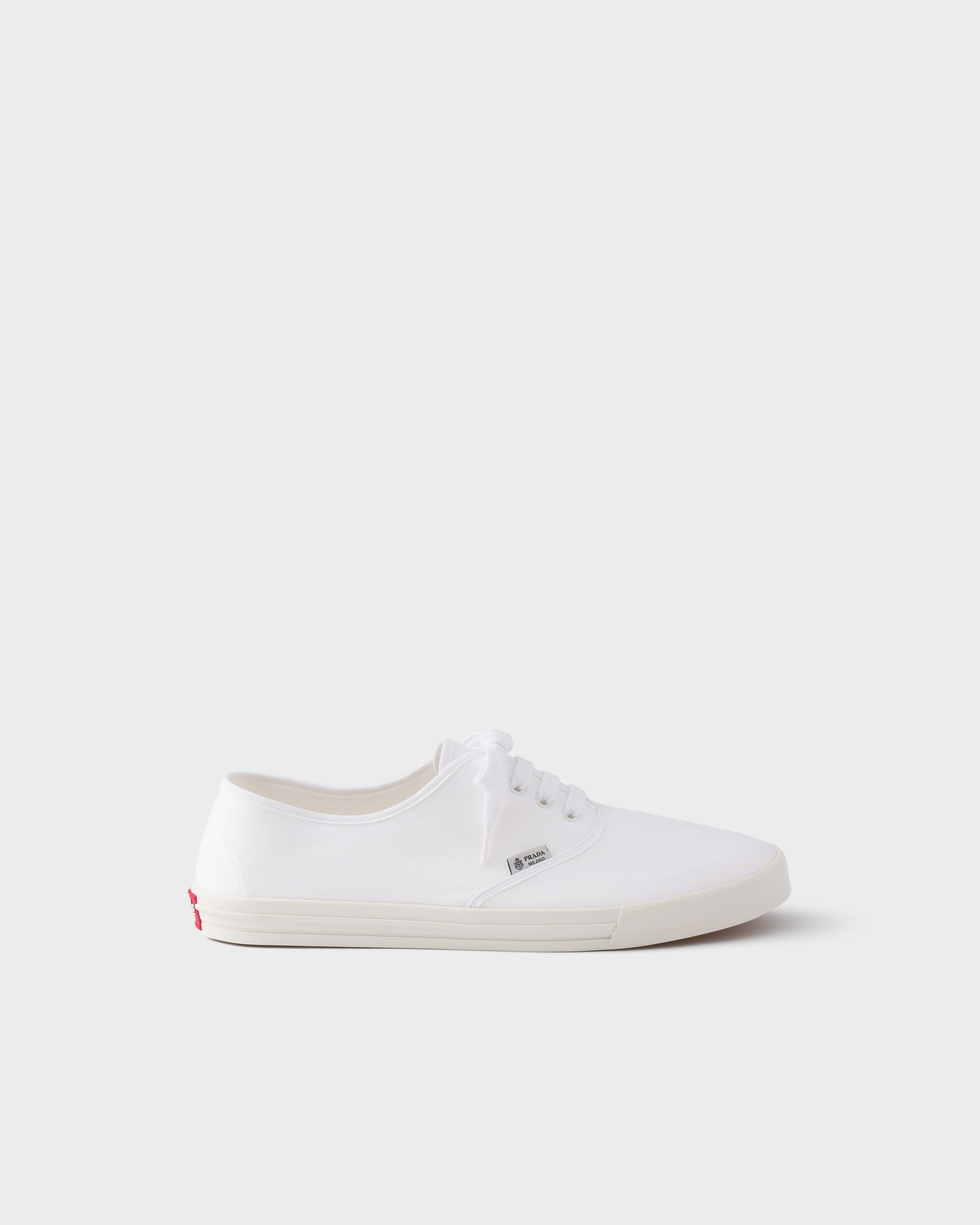 White Drill Fabric Sneakers | PRADA