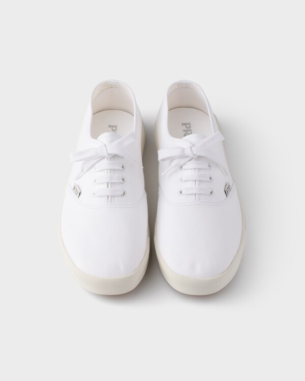 Cotton fabric sneakers - White Cotton fabric sneakers - White