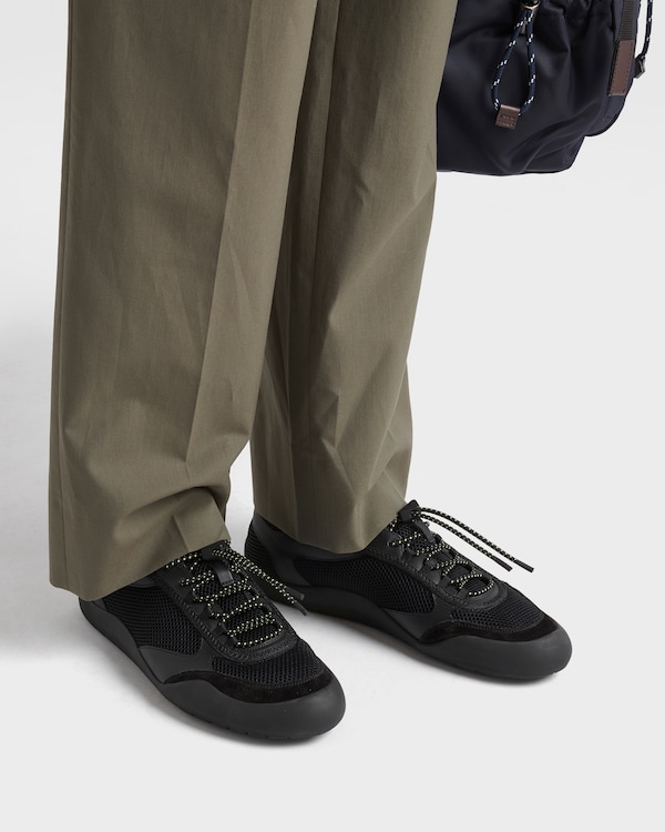 Speedrock leather and mesh fabric sneakers - Black Speedrock leather and mesh fabric sneakers - Black