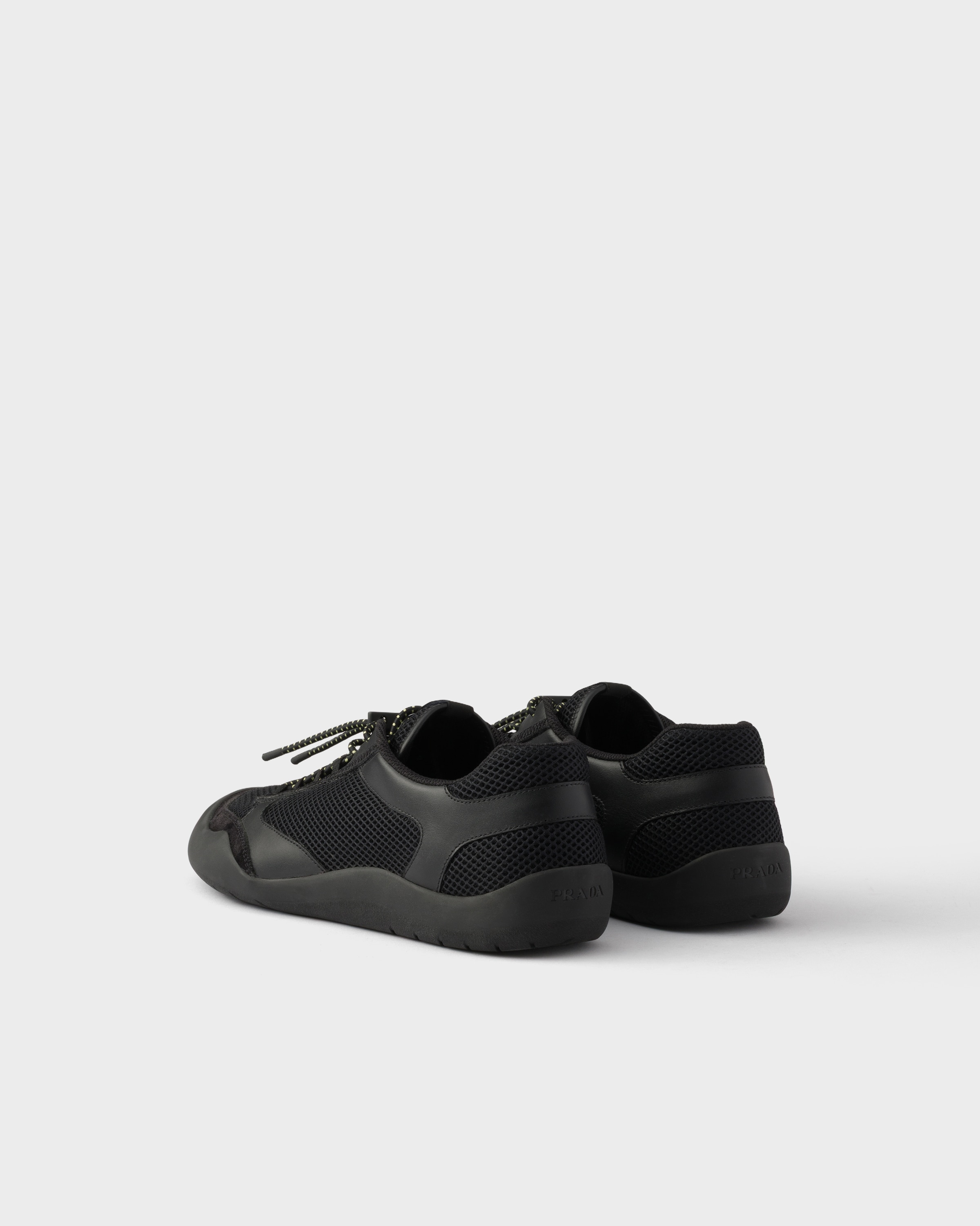 ブラック スピードロック レザー メッシュ スニーカー | PRADA