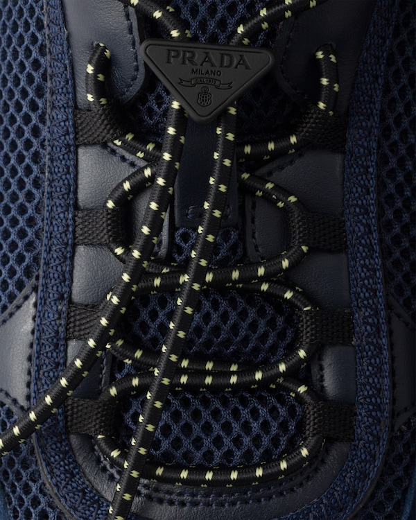 Speedrock leather and mesh fabric sneakers - Navy Speedrock leather and mesh fabric sneakers - Navy