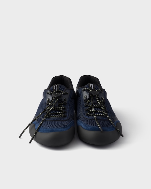 Speedrock leather and mesh fabric sneakers - Navy Speedrock leather and mesh fabric sneakers - Navy