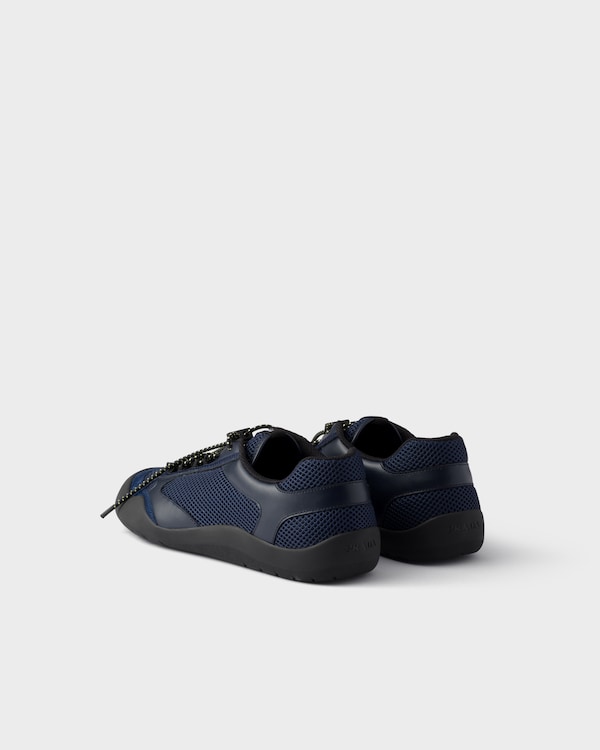 Speedrock leather and mesh fabric sneakers - Navy Speedrock leather and mesh fabric sneakers - Navy