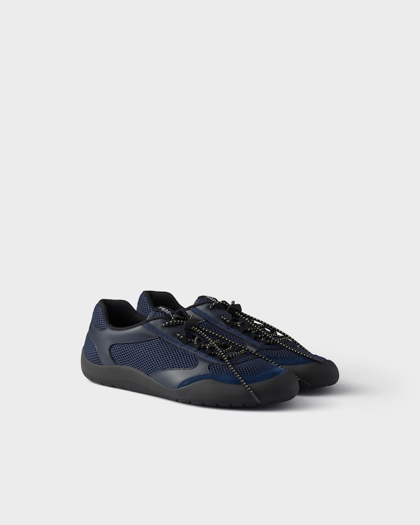 Speedrock leather and mesh fabric sneakers - Navy Speedrock leather and mesh fabric sneakers - Navy