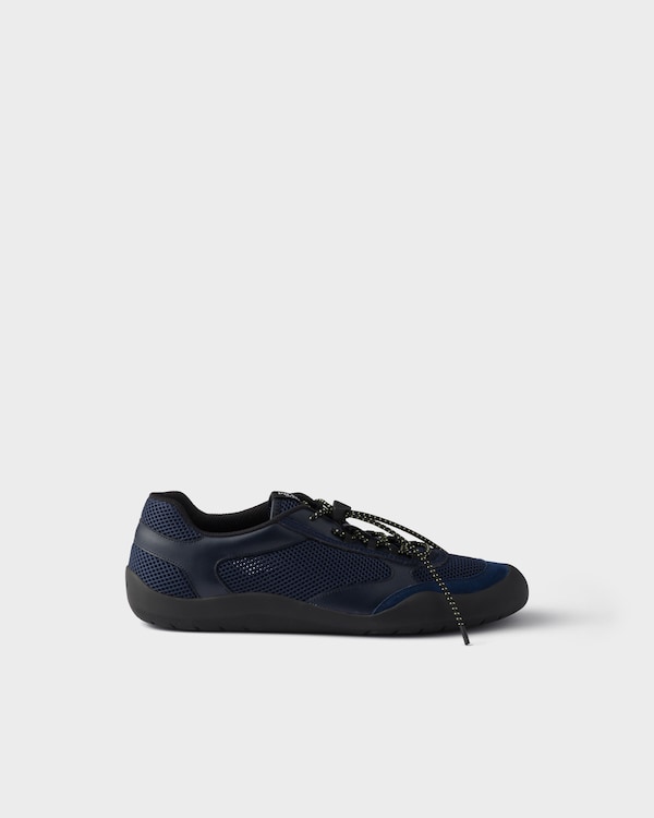 Speedrock leather and mesh fabric sneakers - Navy Speedrock leather and mesh fabric sneakers - Navy