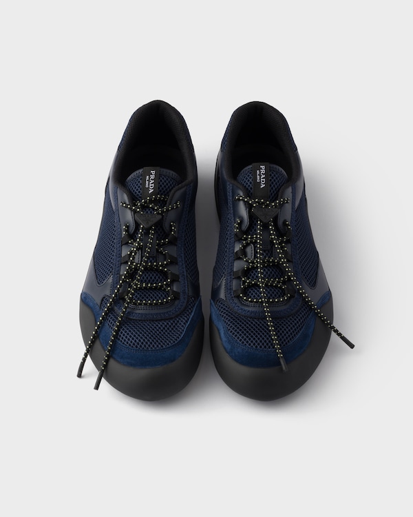 Speedrock leather and mesh fabric sneakers - Navy Speedrock leather and mesh fabric sneakers - Navy