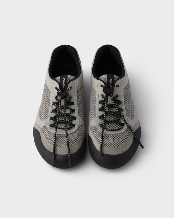 スピードロック レザー メッシュ スニーカー - グレー スピードロック レザー メッシュ スニーカー - グレー