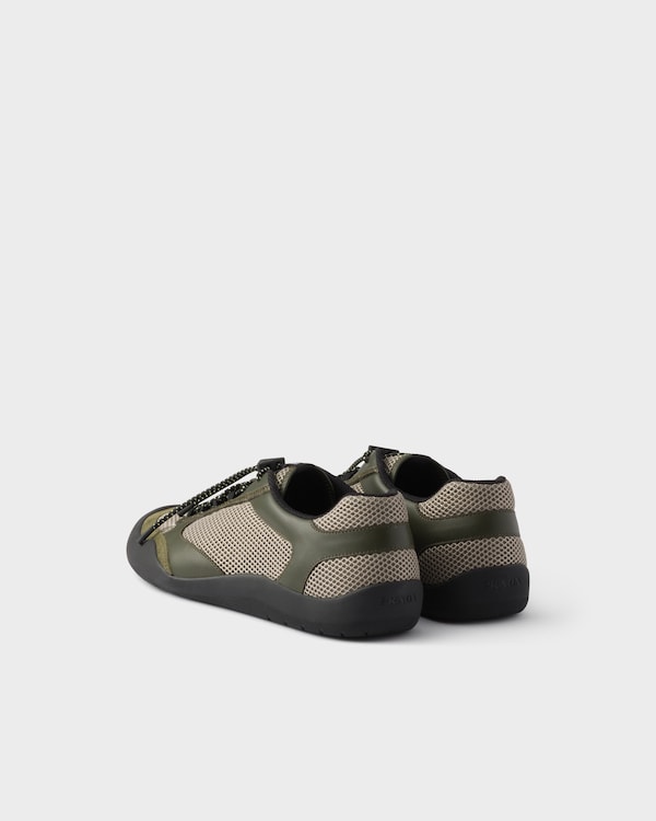 Speedrock leather and mesh fabric sneakers - Military Green Speedrock leather and mesh fabric sneakers - Military Green