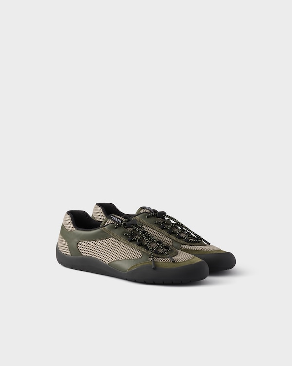 Speedrock leather and mesh fabric sneakers - Military Green Speedrock leather and mesh fabric sneakers - Military Green