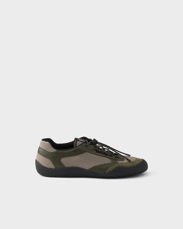 Speedrock leather and mesh fabric sneakers - Military Green Speedrock leather and mesh fabric sneakers - Military Green