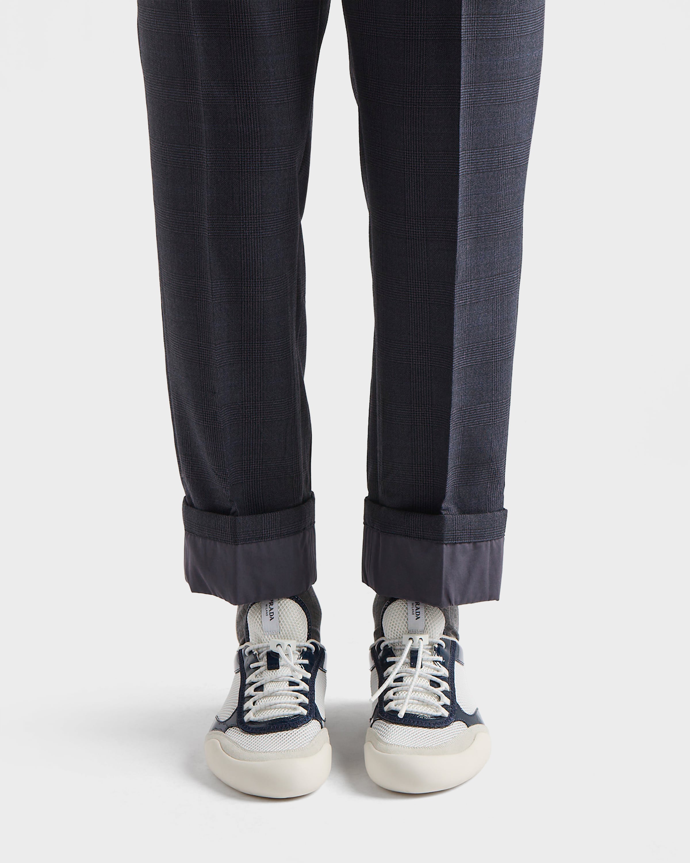 Royal Blue Speedrock patent leather and mesh fabric sneakers