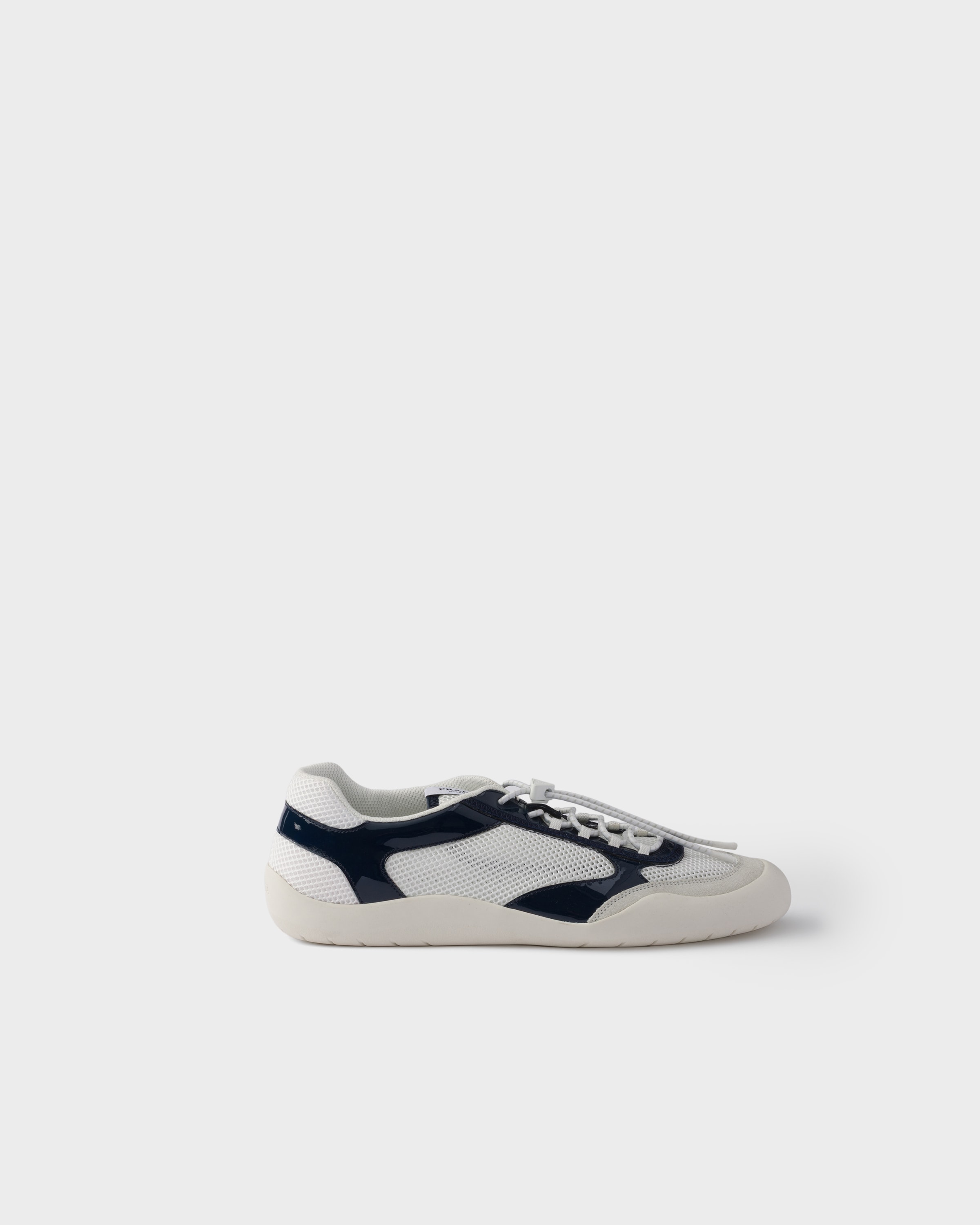 Prada Speedrock patent leather and mesh fabric sneakers