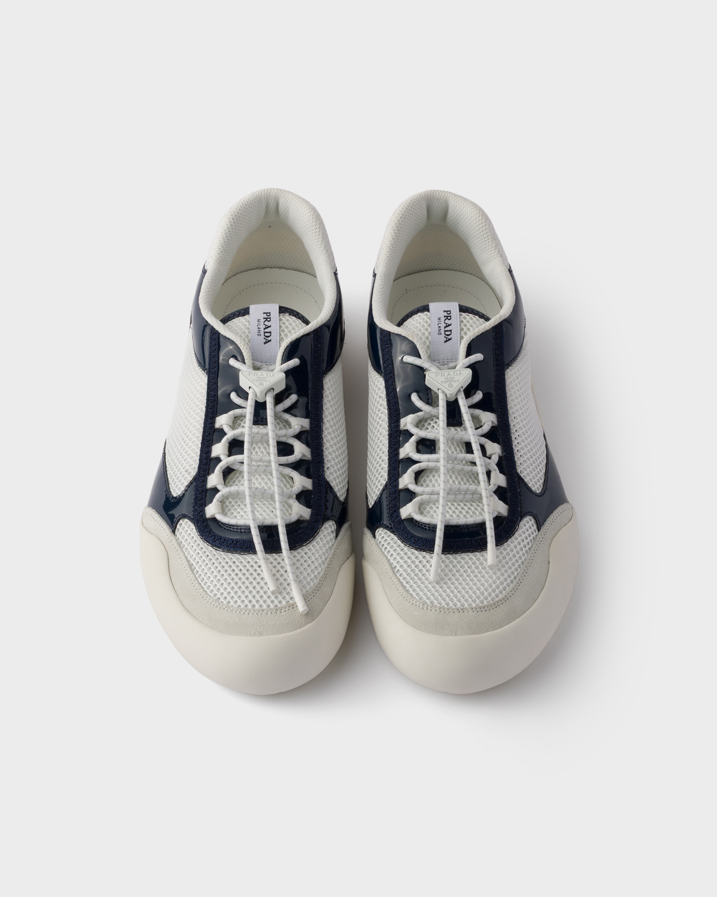 Royal Blue Speedrock patent leather and mesh fabric sneakers