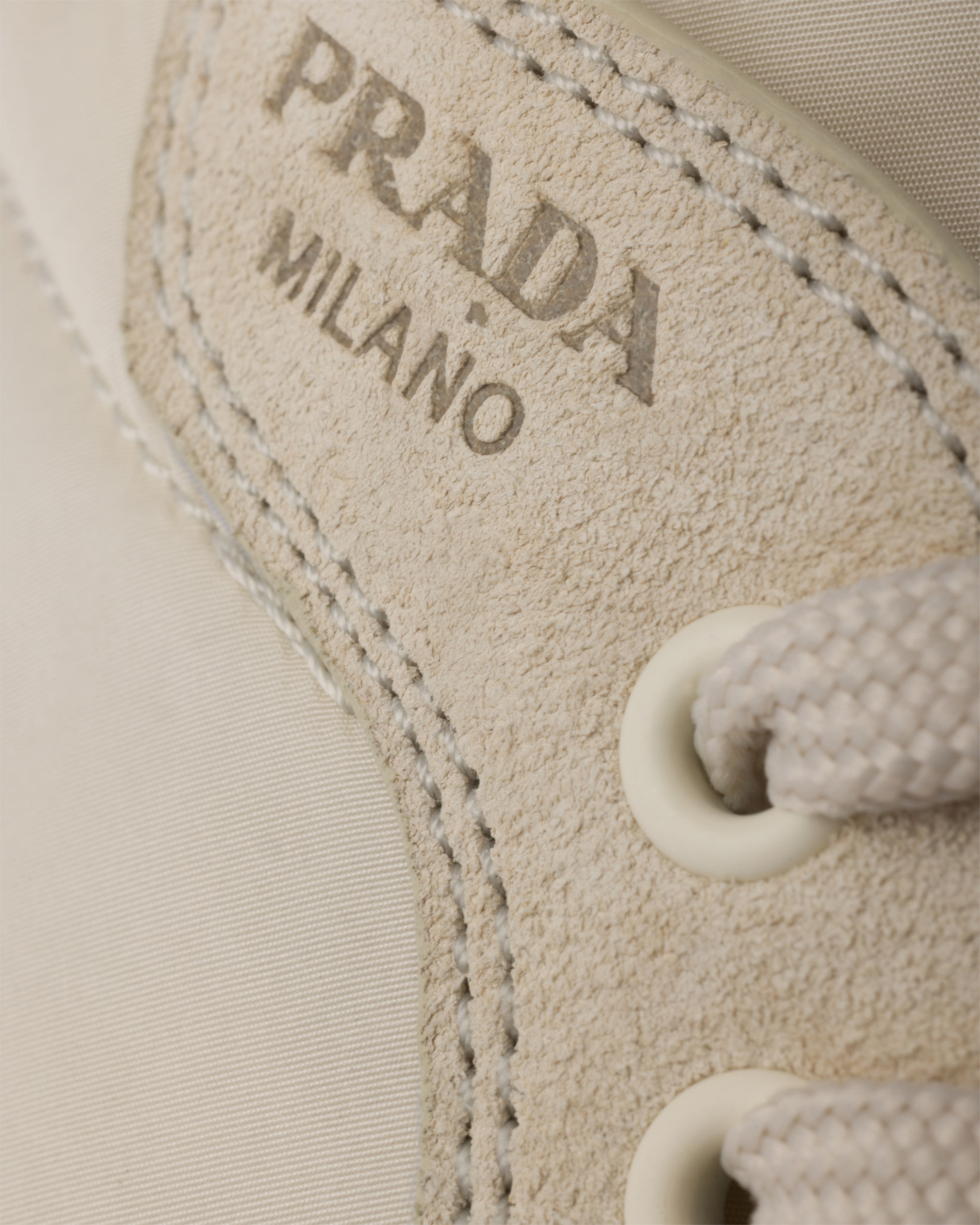 Ivory Speedrock Re-Nylon and suede sneakers | PRADA - United Kingdom