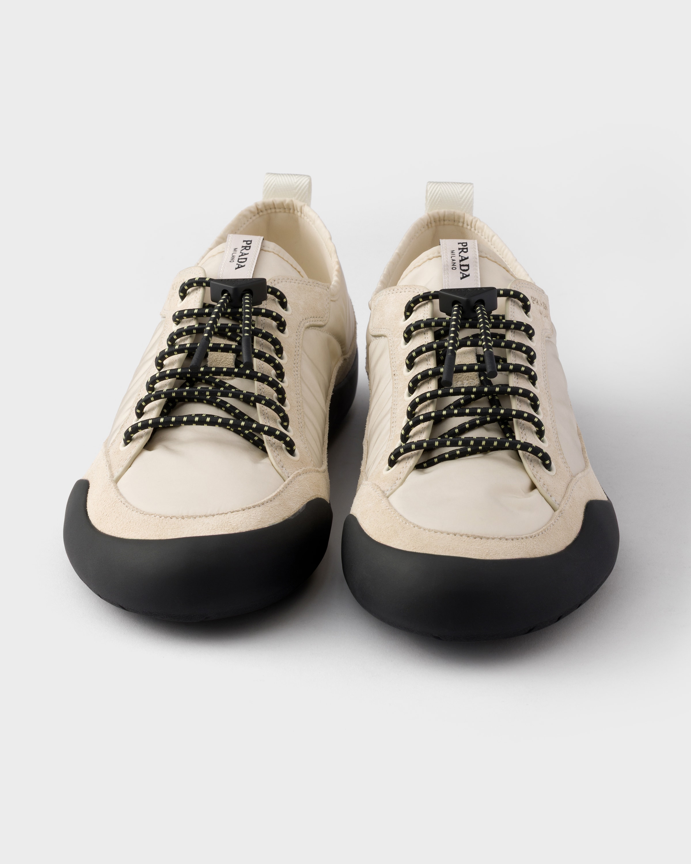 Ivory Speedrock Re-Nylon and suede sneakers | PRADA - Canada