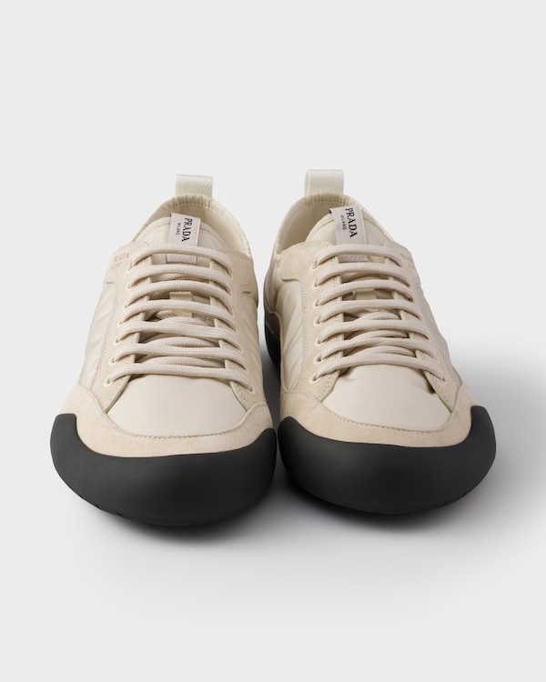 Speedrock Re-Nylon and suede sneakers - Ivory Speedrock Re-Nylon and suede sneakers - Ivory