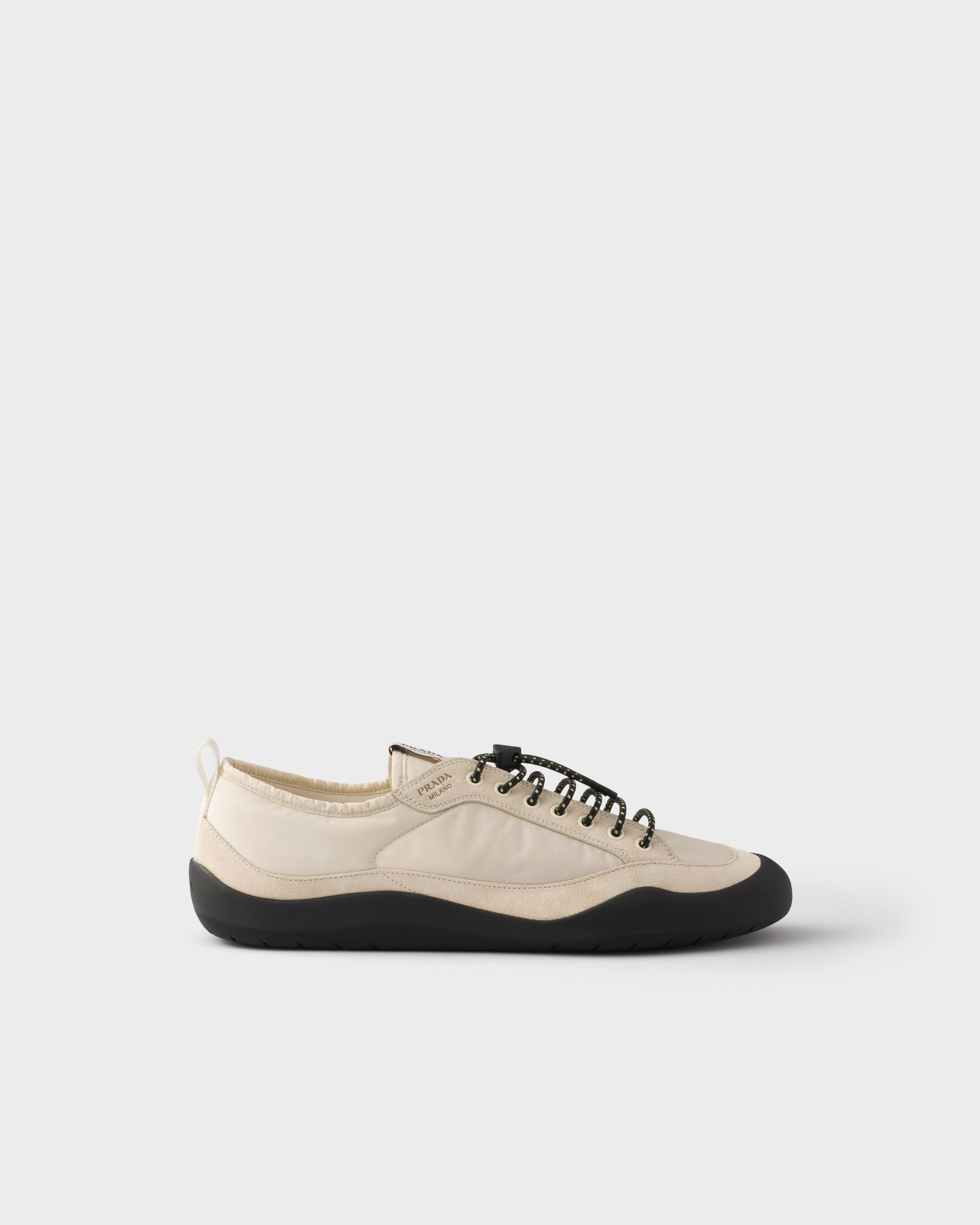 Ivory Speedrock Re-nylon And Suede Sneakers | PRADA - United States