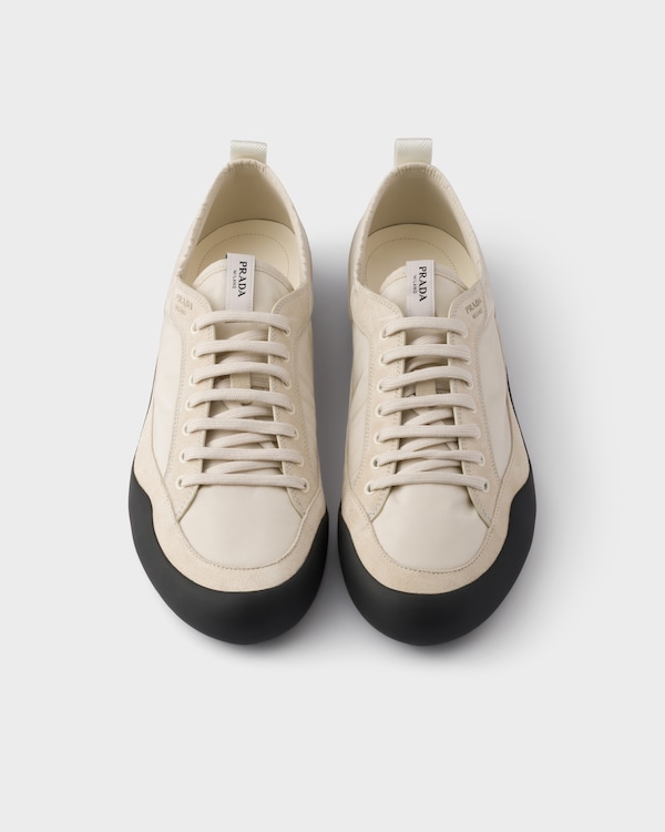 Speedrock Re-Nylon and suede sneakers - Ivory Speedrock Re-Nylon and suede sneakers - Ivory