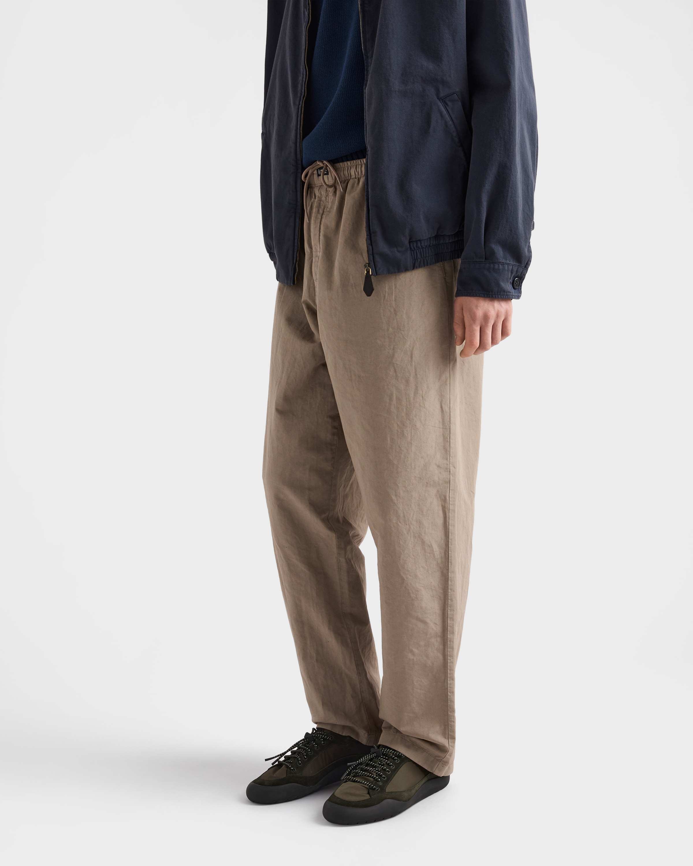 Selva Green Speedrock Re-Nylon and suede sneakers | PRADA - United