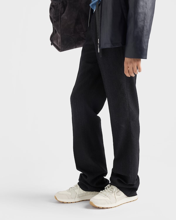 Prax suede and Re-Nylon sneakers - Cream Prax suede and Re-Nylon sneakers - Cream