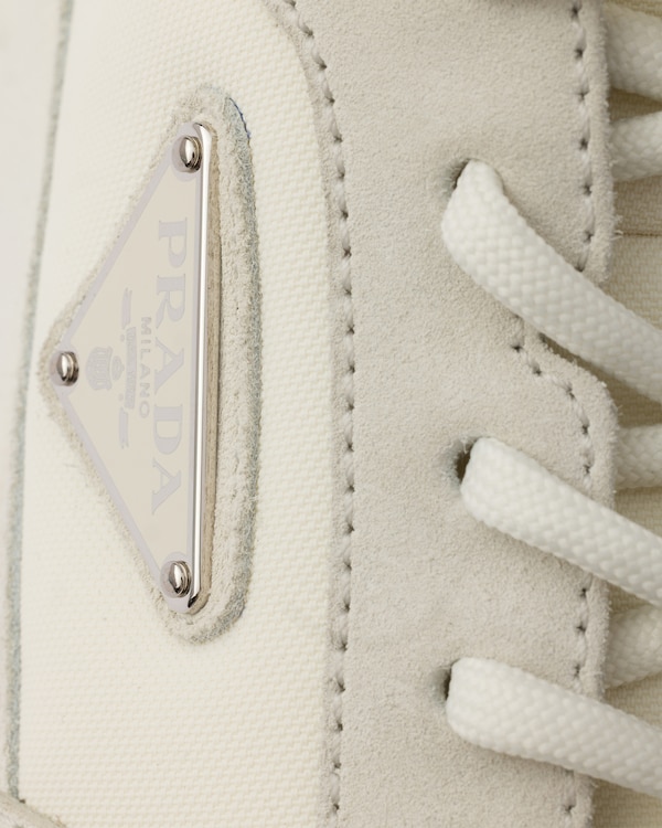 Prax suede and Re-Nylon sneakers - Cream Prax suede and Re-Nylon sneakers - Cream