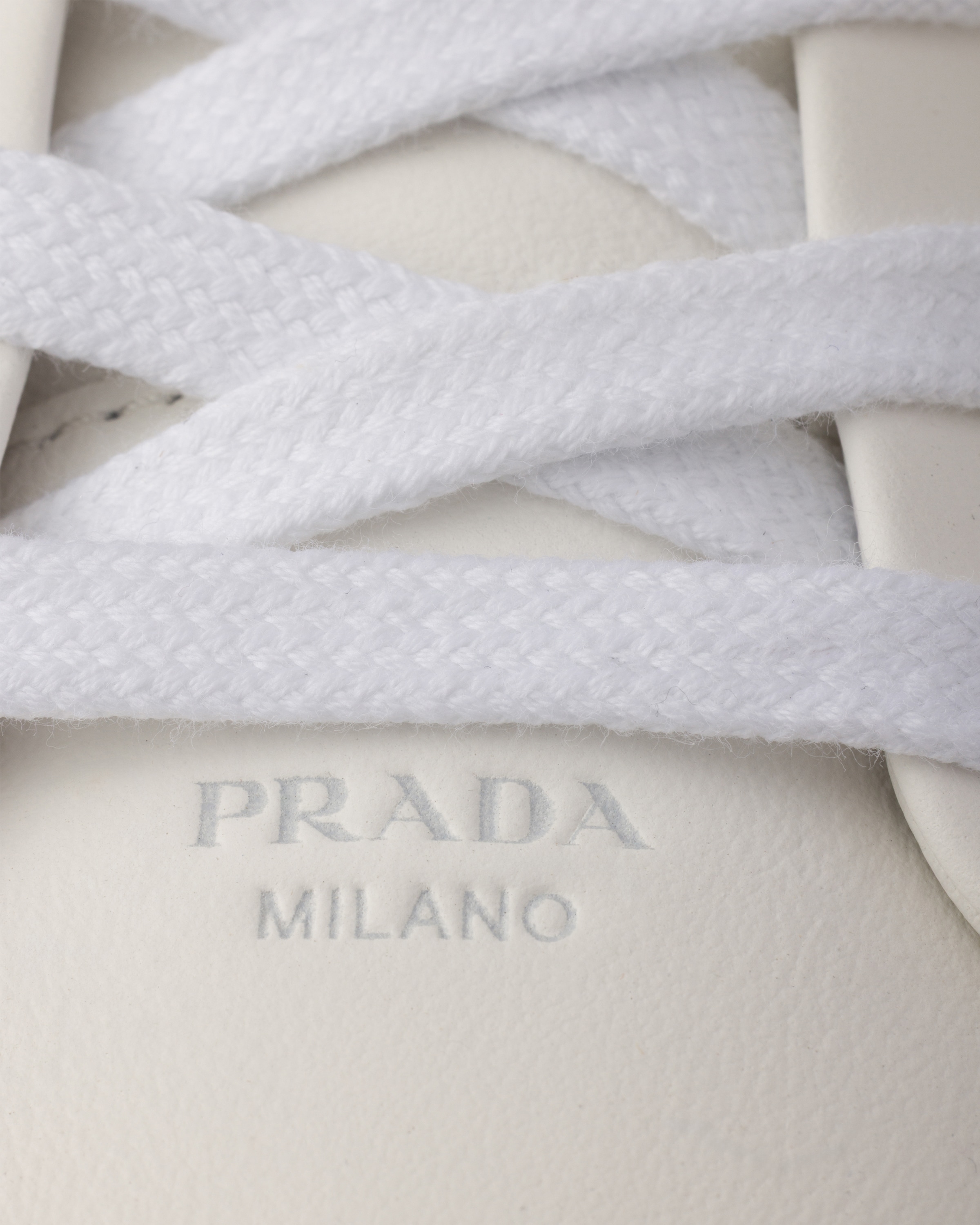 White Court Leather Sneakers | PRADA - United States