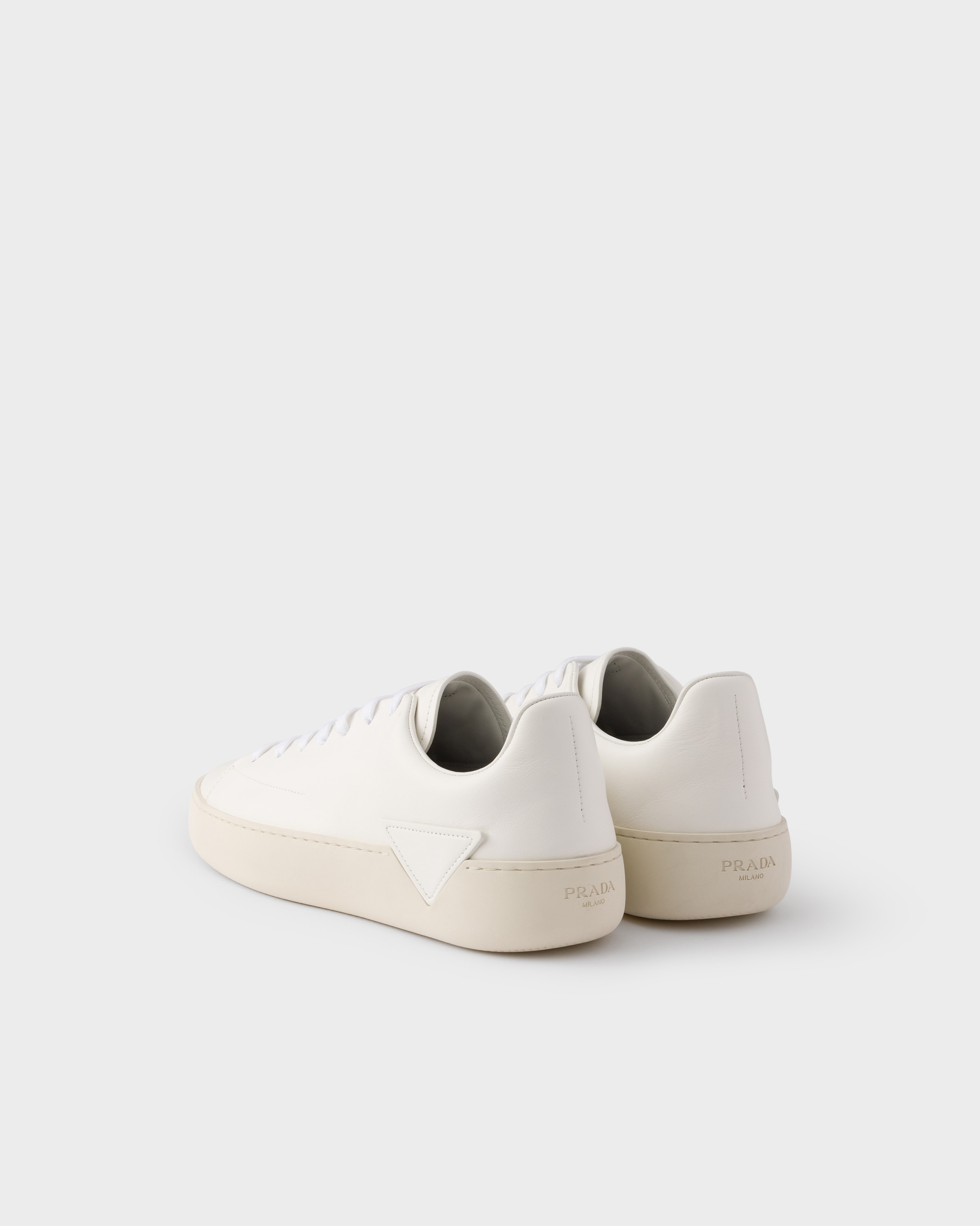 White Court leather sneakers | PRADA