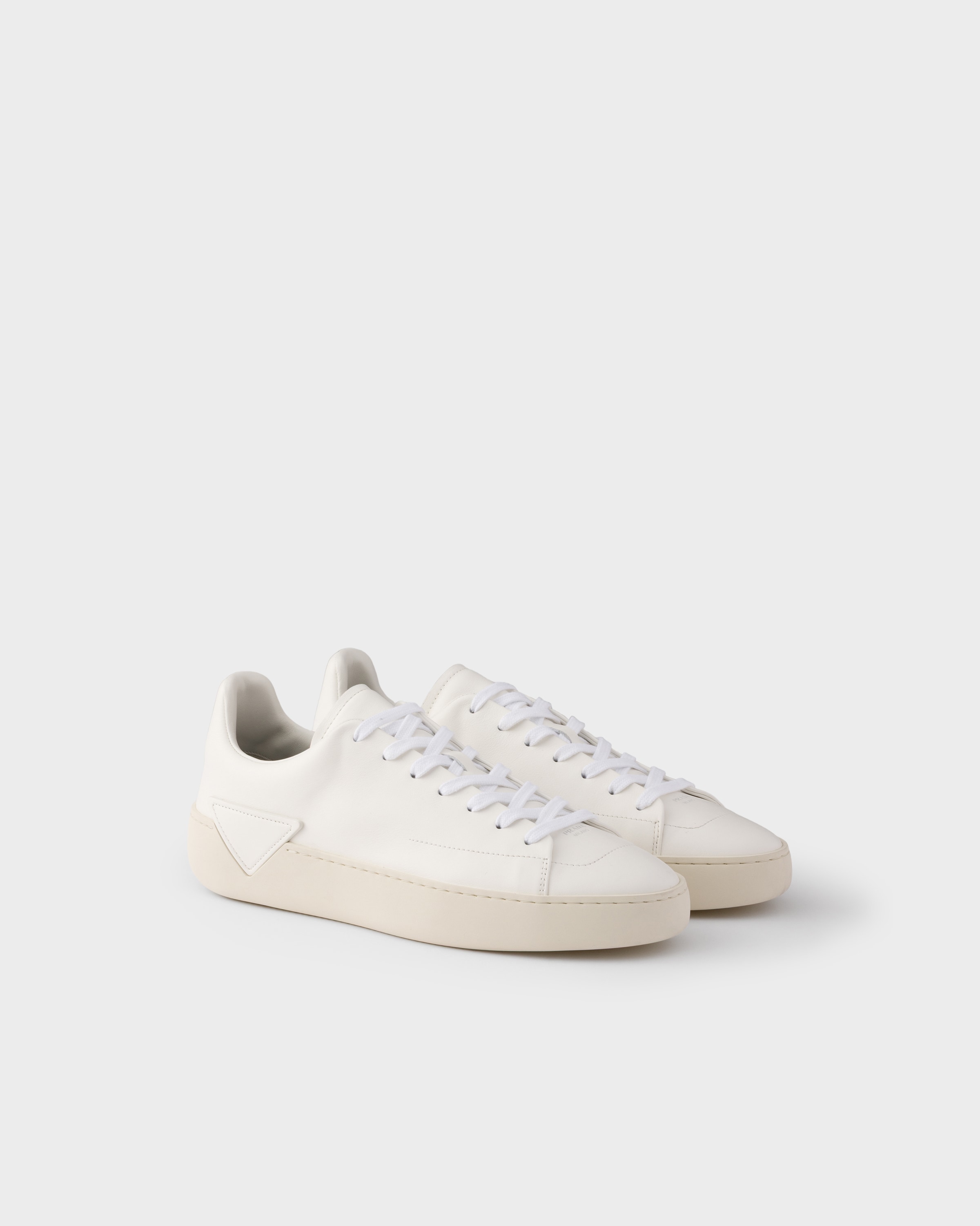 White Court leather sneakers | PRADA - Austria