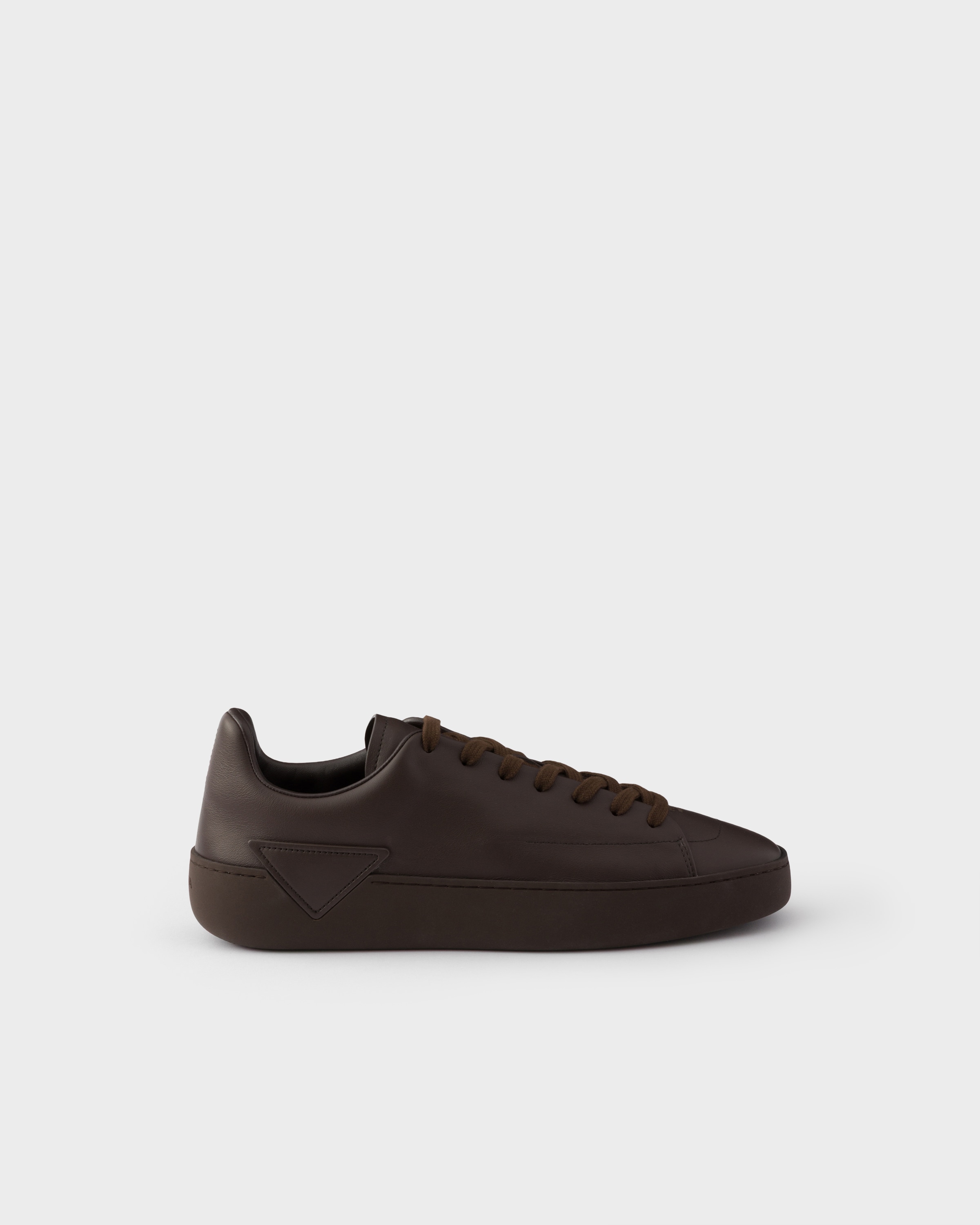 Coffee Court Leather Sneakers | PRADA - United States