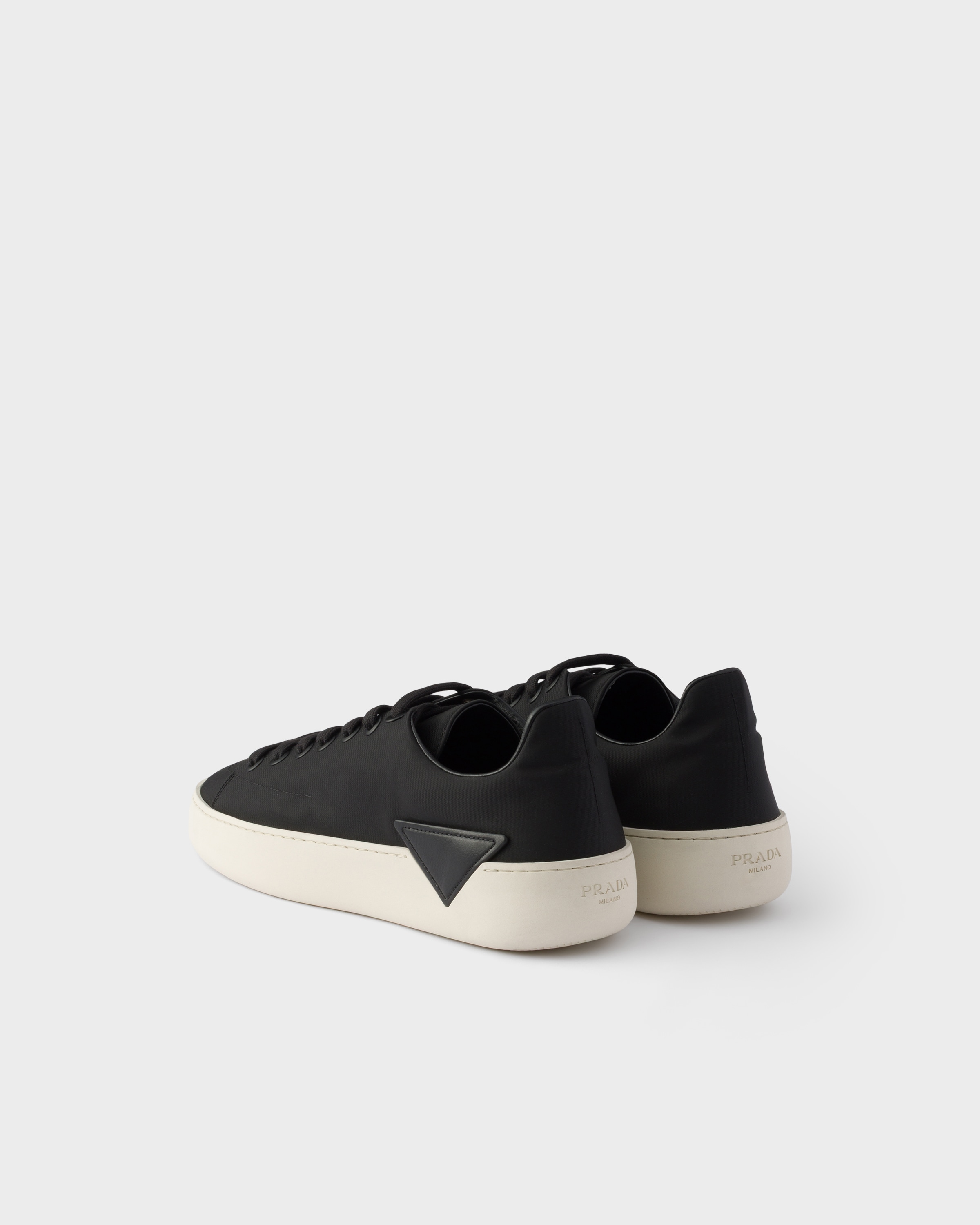 Black Court Re-nylon Sneakers | PRADA