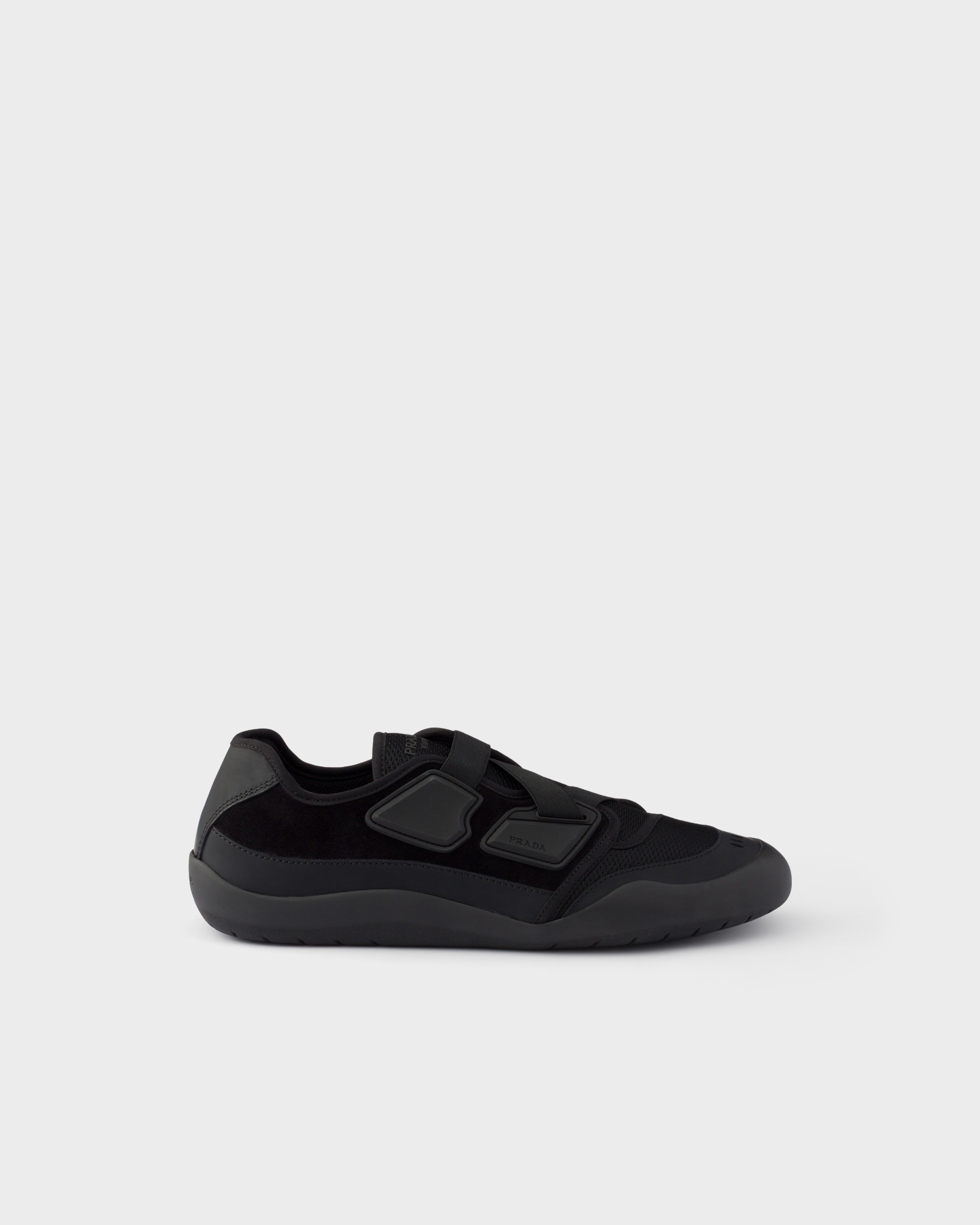 Prada Speedrock leather and mesh fabric sneakers