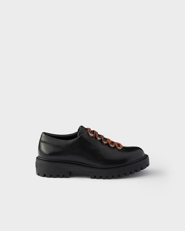 Aged leather lace-up shoes - Black Aged leather lace-up shoes - Black