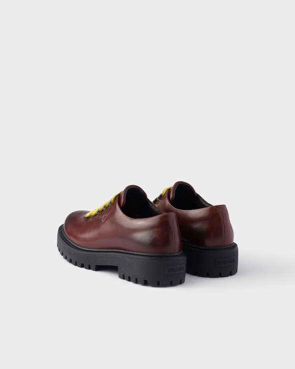 Aged leather lace-up shoes - Cocoa Brown Aged leather lace-up shoes - Cocoa Brown