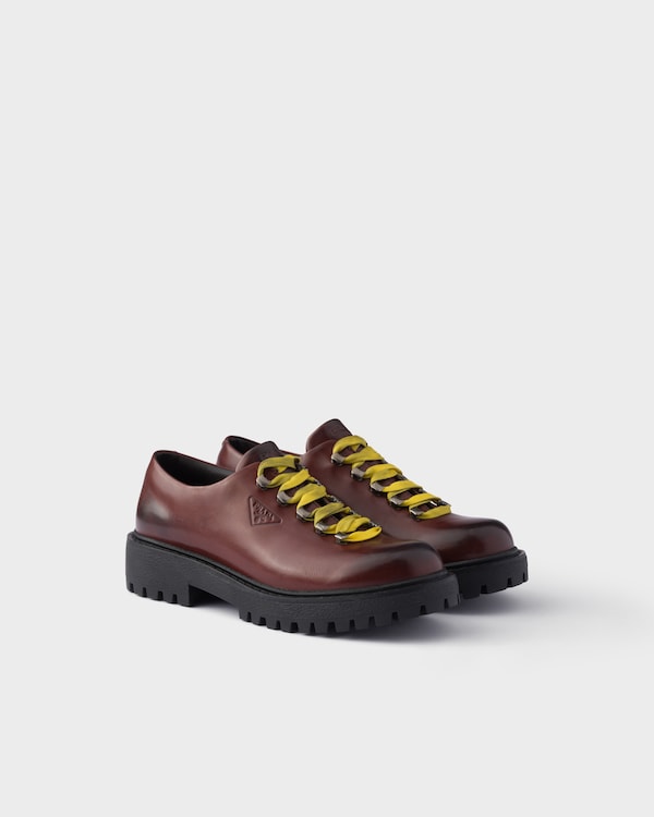 Aged leather lace-up shoes - Cocoa Brown Aged leather lace-up shoes - Cocoa Brown