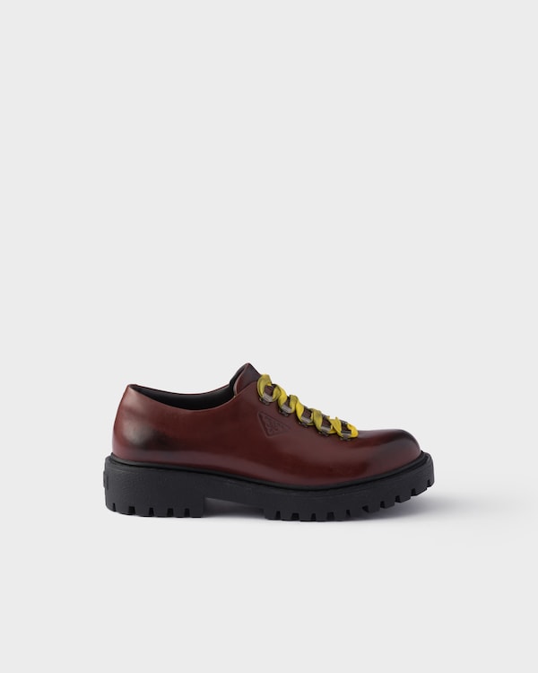 Aged leather lace-up shoes - Cocoa Brown Aged leather lace-up shoes - Cocoa Brown