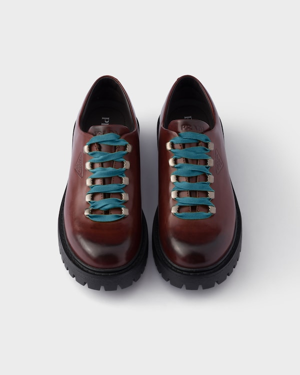 Aged leather lace-up shoes - Cocoa Brown Aged leather lace-up shoes - Cocoa Brown